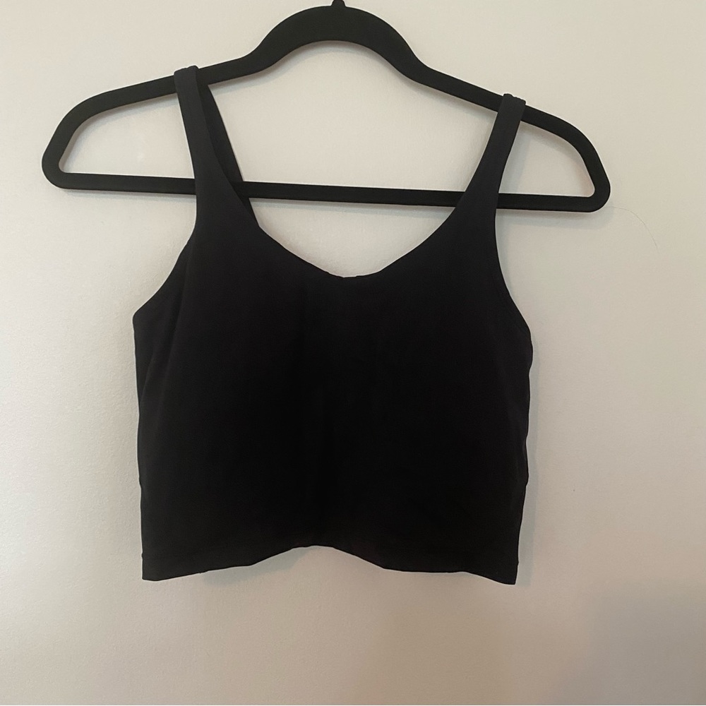 Black Women’s Workout Top- Built In Bra - Size Small
